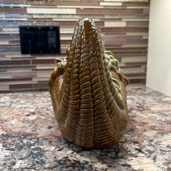 Chris Madden Ceramic Cornucopia Pumpkin Thanksgiving Fall Centerpiece - Picture 11 of 17